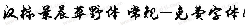 汉标景晨草野体 常规字体转换